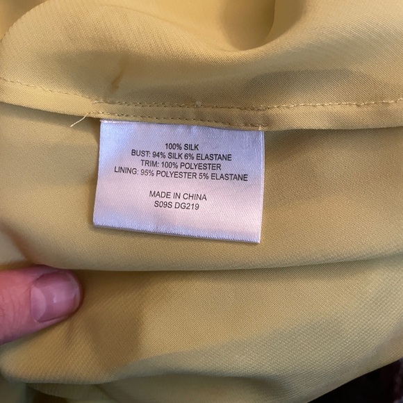 KAREN MILLEN Silk Chartreuse Ruffled Dress - Picture 10 of 11